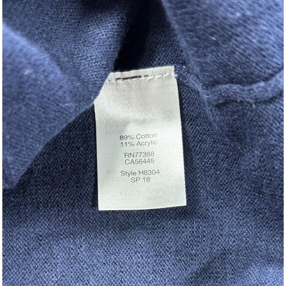J.Crew Off The Shoulder Tie Sweater Womens XL Navy Blue NWT Knit Pullover Top - Picture 4 of 4
